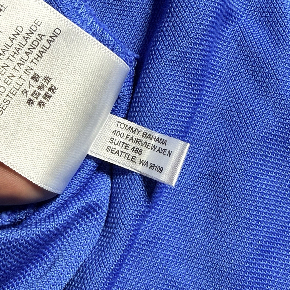 Tommy Bahama Emfielder IslandZone Half Zip Mens 4XLB Blue Supima Cotton BT224017 - Picture 14 of 16